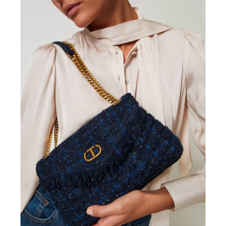 Borsa a tracolla 'Dreamy' media in tweed