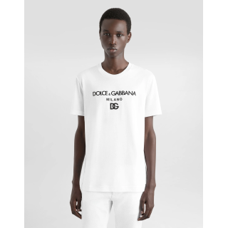 t-shirt dolce e gabbana  con ricamo DG