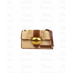 borsetta tracolla teddy it-bag straw fringes