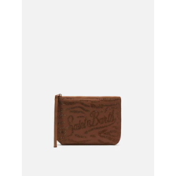 Pochette Saint barth Aline zebrata e strass applicati