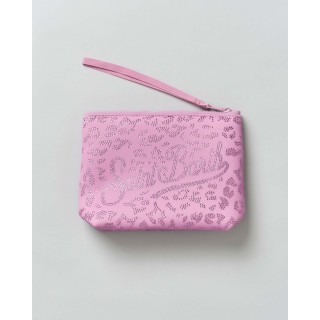 pochette saint barth strass leopard