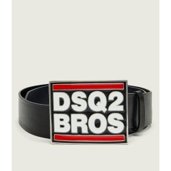 Cintura in pelle con placca Dsquared2