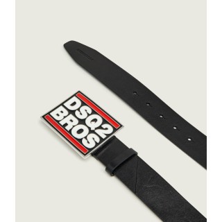 Cintura in pelle con placca Dsquared2