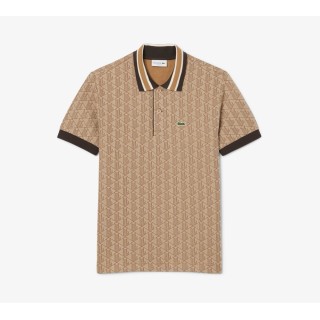 Polo dal taglio classico in jacquard con monogramma LACOSTE