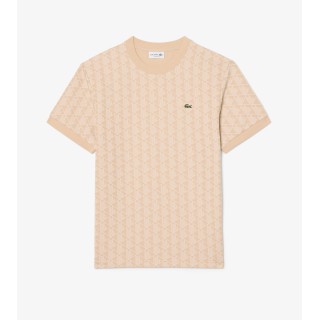 T-shirt slim fit con monogramma jacquard