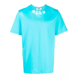 t-shirt MSGM scritta collo