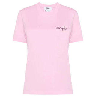 t-shirt MSGM logo glitter