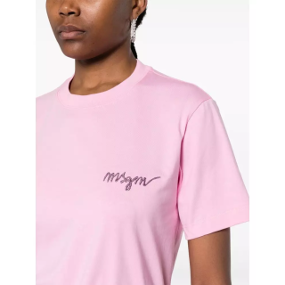 t-shirt MSGM logo glitter