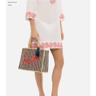 borsa saint barth collette raffia
