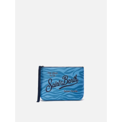 pochette aline zebrata azzurra