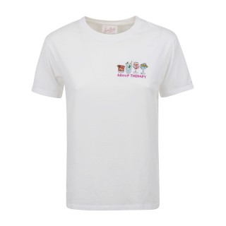 T-shirt saint barth Emilie bianca con ricamo Group Therapy