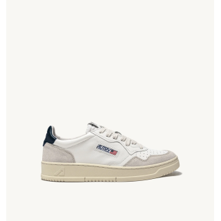 SNEAKERS MEDALIST LOW IN PELLE BIANCA/BLU/BEIGE