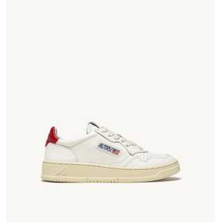 SNEAKERS MEDALIST LOW IN PELLE BIANCA E ROSSA