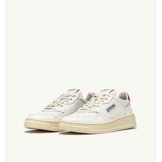 SNEAKERS MEDALIST LOW IN PELLE BIANCA E ROSSA