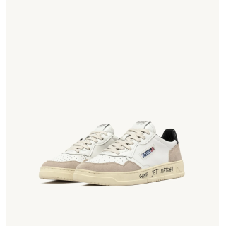 SNEAKERS MEDALIST LOW IN PELLE BIANCA CON LETTERING