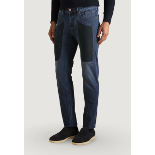 jeans jeckerson james 5 tasche alcantara blu