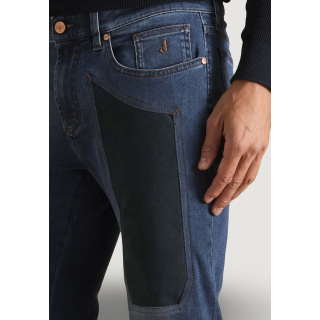 jeans jeckerson james 5 tasche alcantara blu