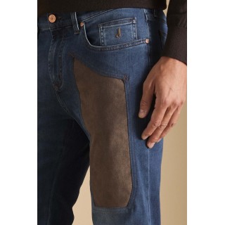 jeans jeckerson james 5 tasche alcantara marrone