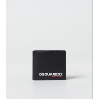 Portafoglio dsq2 in pelle